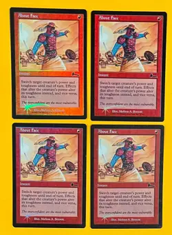 MTG ABOUT FACE (Foil) (x4) Urza's Legacy OldManMTG 012-442) - Image 1