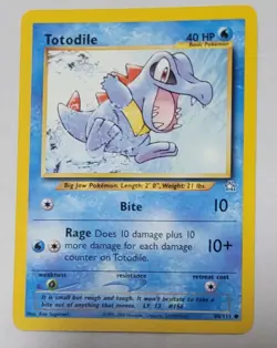 Totodile 80/111 Neo Genesis Pokemon NM - Image 1
