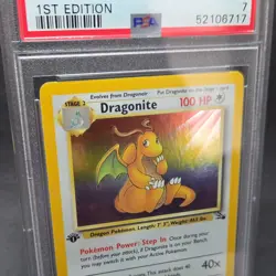 Pokemon TCG Fossil Dragonite 4/62 1st Edition Holo Rare 1999 PSA 7 - Image 5