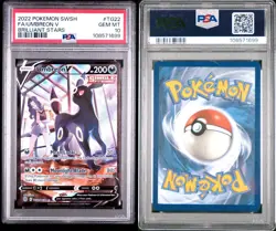 2022 POKEMON SWORD & SHIELD BRILLIANT STARS #TG22 FULL ART/UMBREON V PSA 10 - Image 3