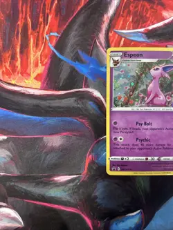 Pokemon TCG ~ Espeon 2021 Fusion Strike Black Star Promo SWSH174 Hvy Cosmos NIM - Image 3