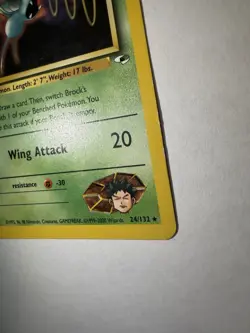Pokemon TCG Brock's Zubat Gym Heroes 1st Ed Regular Common 24/132 2000 30 HP - Image 2