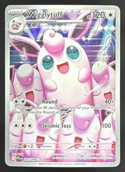 2025 Pokemon Phantasmal Flames Wigglytuff #105/094 Illustration Rare - Image 1
