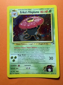 Erika's Vileplume Holo Rare 5/132 - Pokemon TCG Gym Heroes - LP+ Condition - Image 1