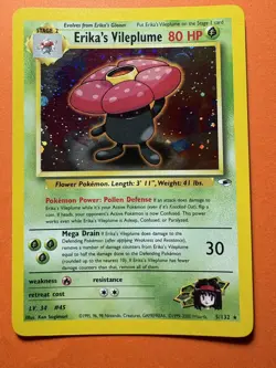 Erika's Vileplume Holo Rare 5/132 - Pokemon TCG Gym Heroes - LP+ Condition - Image 2
