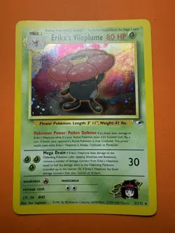 Erika's Vileplume Holo Rare 5/132 - Pokemon TCG Gym Heroes - LP+ Condition - Image 3