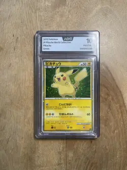 2010 Pikachu World Collection Japanese 7-11 Green AOG 10 *DOUBLE SWIRL* Pokemon - Image 2