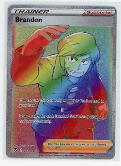 Pokemon TCG - Brandon 203/195 - Silver Tempest - Hyper Rare - Image 1