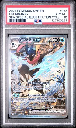 2024 POKEMON SVP EN-SV BLACK STAR PROMO #132 GRENINJA EX PSA 10 - Image 1