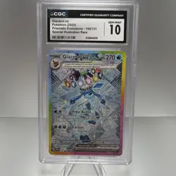 Pokemon Glaceon ex 150/131 Prismatic Evolutions Illustration Rare 2025 CGC 10 - Image 1