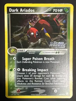 Pokemon Dark Ariados 30/109 ex Team Rocket Returns Reverse Holo Stamp W/ Swirl - Image 1