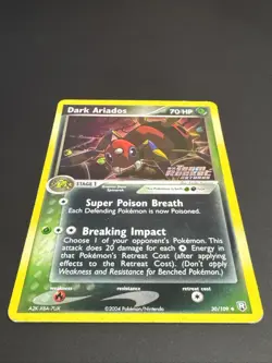 Pokemon Dark Ariados 30/109 ex Team Rocket Returns Reverse Holo Stamp W/ Swirl - Image 3