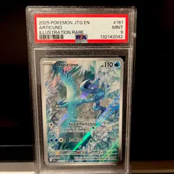 2025 Pokemon Journey Together Articuno Illustration Rare #161 PSA 9 - Image 1