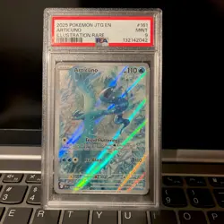 2025 Pokemon Journey Together Articuno Illustration Rare #161 PSA 9 - Image 2