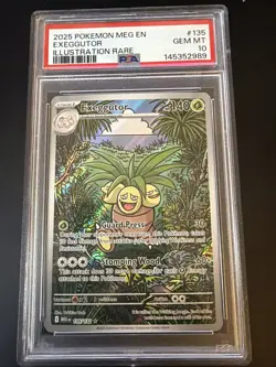 2025 POKEMON MEG EN-MEGA EVOLUTION #135 EXEGGUTOR ILLUSTRATION RARE PSA 10 - Image 1