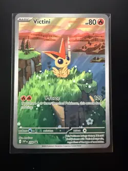 2025 Pokemon SV Black Star Promos SVP EN Victini #208 Illustration Collection - Image 1