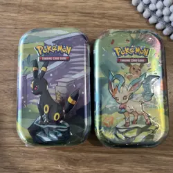 x2 Pokemon PRISMATIC EVOLUTIONS Tins Sealed (4 Packs) - Image 1