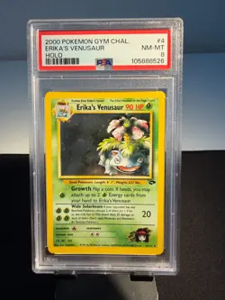 2000 POKEMON GYM CHALLENGE HOLO #4 ERIKA'S VENUSAUR PSA 8 - Image 1