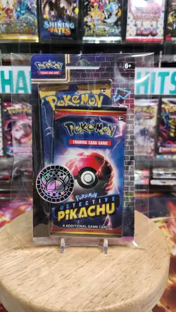 Pokemon TCG Detective Pikachu Checklane Hanging Blister Pack Sun & Moon + Coin - Image 1