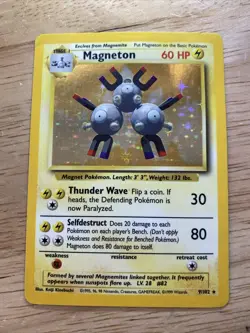 Pokemon TCG Magneton Base Set Holo Unlimited 9/102 MP Condition - Image 1