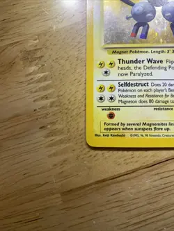 Pokemon TCG Magneton Base Set Holo Unlimited 9/102 MP Condition - Image 5