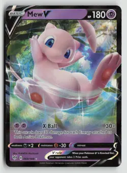 Mew V 069/189 Pokemon SWSH03: Darkness Ablaze Ultra Rare NM - Image 1