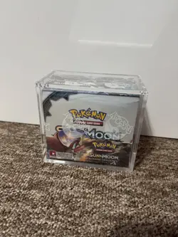 Pokemon TCG Burning Shadows Booster Box New And Sealed In Acrylic Case - Image 1