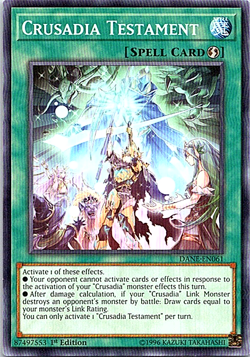 Crusadia Testament DANE-EN061 Yu-Gi-Oh! Card LP 1st Edition - Image 1