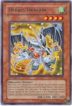 Yugioh! MP Debris Dragon - CRMS-EN002 - Rare - 1st Edition Moderately Played, En - Image 1