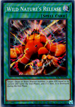 Yugioh Wild Nature's Release IOC-EN033 Super Rare NM - Image 1