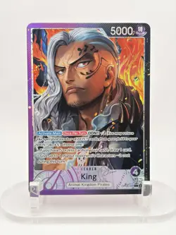 One Piece King OP08-057 Leader Alt Art Leader - Two Legends NM/M Foil ENGLISH - Image 1