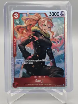 One Piece TCG Royal Blood Sanji OP10-005 SR Super Rare English Red Navy NM - Image 1