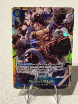 Monkey D. Luffy SEC OP11-118 A Fist of Divine Speed Foil One Piece TCG NM - Image 1