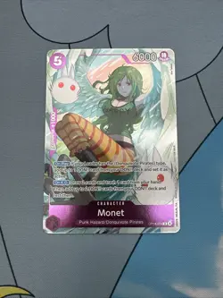 One Piece OP14 Dash Pack Promo Monet OP14-074 R The Azure Sea's Seven Foil NM - Image 1