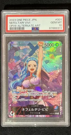 Psa 10 Nefeltari Vivi Leader Japanese One Piece OP04-001 L Kingdoms of Intrigue - Image 1