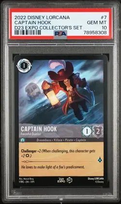 2022 Disney Lorcana Captain Hook D23 Expo 1st Edition PSA 10 Gem Mint - Image 1