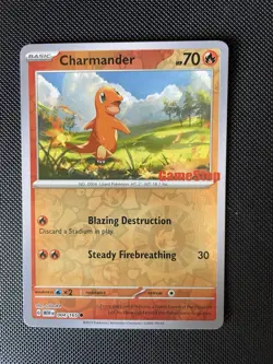 Pokemon Charmander 004/165151 GameStop Exclusive Reverse Holo Foil - Image 1