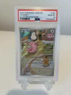 2024 Chansey Illustration Rare #187 PSA 10 Pokemon - Image 1