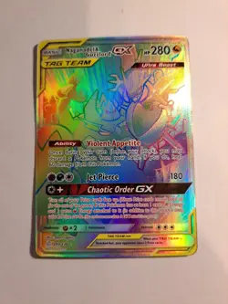 2019 Pokemon SM Cosmic Eclipse Naganadel & Guzzlord Tag Team #260/236 NM - Image 1