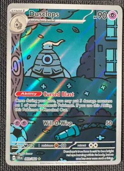 DUSCLOPS 069/064 ILLUSTRATION RARE SHROUDED FABLE POKEMON HOLO NM - Image 1