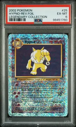 Hypno Reverse Holo #25 2002 Pokemon Legendary Collection PSA 6 250001 - Image 1