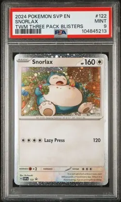 Snorlax #122 - Pokemon Cosmo Holo Black Star Promo - PSA 9 - Image 1