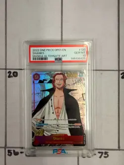 2022 One Piece OP01 EN Manga Alternate Art #120 Shanks PSA 10 GEM MINT - Image 1