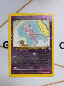 Pokemon TCG Vintage Mew 1/18 Southern Islands Reverse Holo Card With Holo Swirl - Image 1