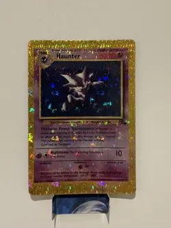 Haunter HOLO Prism Vintage Pokemon Base Set Vending Golden Sticker Card Retro - Image 1