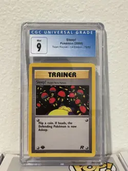CGC 9 MINT Sleep! Team Rocket 1st Edition 79/82 Pokemon Card - Image 1