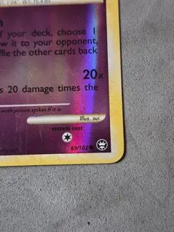 NIDORAN REVERSE HOLO POKEMON CARD 69/102 TRIUMPHANT VERY LIGHTLY PLAYED COND EX+ - Image 3