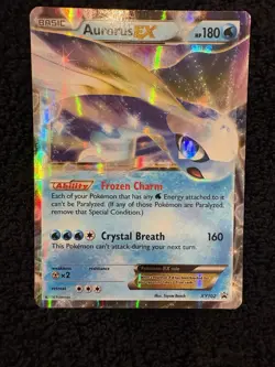 Pokemon Aurorus EX Promo XY102 Full Art Holo Basic HP180 Ancient Pokemon Card - Image 1