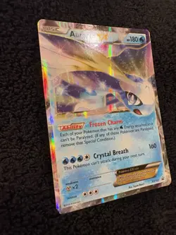 Pokemon Aurorus EX Promo XY102 Full Art Holo Basic HP180 Ancient Pokemon Card - Image 3