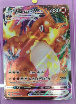 Pokemon Card Charizard VMAX 020/189 Darkness Ablaze Holo HP 330 - Image 1